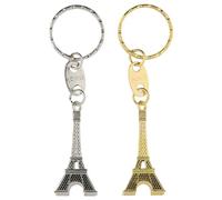 Oleanderhof Lot de 2 porte-clés Tour Eiffel en différentes couleurs - Souvenir de Paris - Voyage Paris - Vacances en France - Mini Tour Eiffel, Or et argent., S