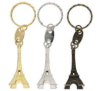 Oleanderhof Lot de 3 porte-clés Tour Eiffel en différentes couleurs - Souvenir de Paris - Voyage Paris - Vacances en France - Mini Tour Eiffel, coloré, S