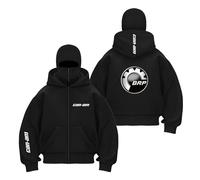 OLEBYKEZ Cagoule À Capuche Homme Manteau pour C.a.n-a.m Vêtement De Sport Graphique Double avec Poche Fermeture Éclair Veste Patchwork Hauts Confortables-HeiS||XX_l