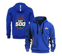 OLEBYKEZ Survêtement À Capuche Ample Homme pour in.di.an.AP.OL.is 500 avec Poches Manteau Imprimé Actif Hauts Printemps Automne Shirts Demi Fermeture Éclair-LanSe||XX_l