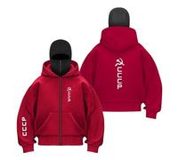 OLEBYKEZ Survêtement À Capuche Et Cagoule Contrastée Homme Idéal pour Manteaux Souples C.C.C.P Les Vestes De Sport Hauts avec Fermeture Éclair Poche Imprimés-HongS||XX_l