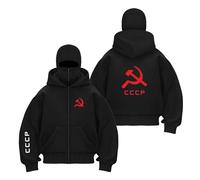 OLEBYKEZ Sweat À Capuche Imprimé Homme Vêtements De Sport pour C.C.C.P Sportstyle Manteaux D'extérieur Confortables Vestes Double Shirt Zippé Hauts Couleur-HeiS||XX_l