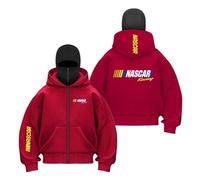 OLEBYKEZ Veste À Capuche Cagoule Graphique Homme pour Manteau Ample N.A.SC.A.R Vêtement De Rue Zippé avec Poches Sweat Shirts D'entraînement Hauts Cousus-HongS||XX_l