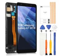 OLED Écran LCD pour Samsung Galaxy A7 2018 A750 pour SM-A750F SM-A750G SM-A750C SM-A750X SM-A750N Digitizer Touch Screen Assembly avec outils (Noir avec cadre)