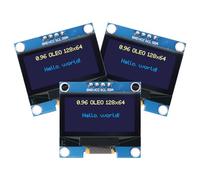 OLED I2C Display Module RUIZHI 3 pièces I2C Display 128 x 64 Pixel 0.96 Pouce,Caractères de Couleur Bleu et Jaune, Display Compatible avec Arduino