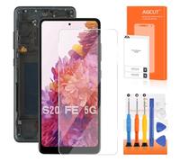 OLED pour Samsung Galaxy S20 FE 5G Écran LCD de remplacement pour Samsung S20 FE 5G Écran LCD SM-G781B SM-G781U SM-G781V LCD Digitizer Screen Touch Assembly Kits de réparation Noir avec cadre