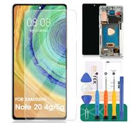 OLED pour Samsung Note 20 Écran de remplacement pour Samsung Galaxy Note 20 5G/4G LCD Digitizer Réparation pour SM-N981U Écran tactile Assemblée avec cadre SM-N980F (avec empreintes digitales) (Vert)