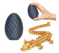 Olee Odee Petits œufs de dragon - Jouets fidget imprimés en 3D pour adultes - Cadeaux surprise pour enfants, amis, collègues, anniversaire, Halloween, Noël, Pâques, cadeaux de fête (noir brillant)