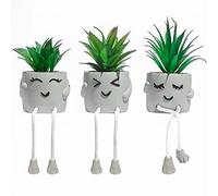 OLEEK Plantes succulentes artificielles en Pots - Décoration de Chambre - Décorations de Bureau Amusantes pour Femme - Jolies décorations pour Le Travail - Plantes de Bureau pour Bureau (Cactus)