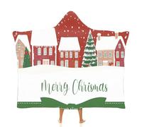 OLEETS Couverture À Capuche Unisexe en Polaire - Maisons De Noël Dessinées Couvertures TV Surdimensionnées, Douces Et Chaudes pour L'Automne Et l'hiver, Idéales pour La Famille, Les Voyages, L