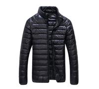 OLEETS Doudoune Homme - Automne Hiver Doudoune Ultra Légère Mode À Capuche Court Slim Manteau Jeunes Étudiants Hauts Chaud Classique Vêtements Grande Taille,Noir,5XL