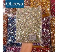 OLeeya vente en gros en vrac paillettes verre Non correcteur Strass стразы Strass diamant Art pierres pour Nail Art vêtement bricolage Aquamarine
