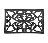 OLegei Dessous de Plat rectangulaire en Fonte Vintage avec Pattes en Caoutchouc protéger Les Plats Chauds Support pour Casserole pour la Cuisine et la Table à Manger (Noir，Style 1)