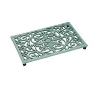 OLegei Dessous de Plat rectangulaire en Fonte Vintage, Vert | Pattes en Caoutchouc, Protéger les Plats Chauds, Support pour Casserole, pour la Cuisine et la Table à Manger, style 3