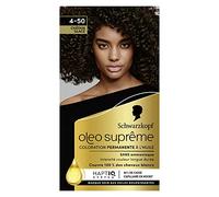 Schwarzkopf - Oleo Suprême - Coloration Permanente à l’Huile - Couleur et Eclat Longue Durée - sans Ammoniaque - Couvre 100% des Cheveux Blancs - HaptIQ Système - Châtain 4-50