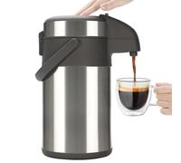 Olerd Bouteille à Pompe 3 L en Acier Inoxydable - Distributeur de Boissons Chaudes et Urne à Café - Idéale pour Café et Thé