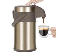 Olerd Bouteille à pompe à café, 3 L en acier inoxydable, distributeur de boissons chaudes et urne d'eau chaude, parfaite pour l'eau et le thé