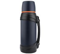 Olerd Thermos 2,0 L, Carafe isotherme en acier inoxydable, Bouteille isotherme avec 2 gobelets, Double paroi isolante, Carafe isotherme pour camping, 24h Chaud & Froid (Bleu foncé)