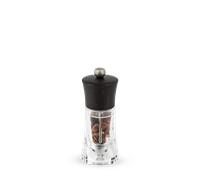 PEUGEOT Moulin à piment Oléron 14 cm – Mécanisme acier – Bois PEFC/acryl – Chocolat/Transparent