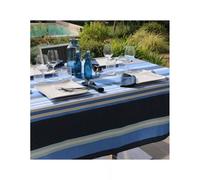 OLERON Nappe 70% coton 30% polyester enduit 150X150 Marine SUD ETOFFE