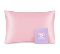 OLESILK Taie d'oreiller 100% Soie de mûrier pour Cheveux et Peau, 2 côtés, 19 mommes, Pure Soie Naturelle avec Fermeture éclair dissimulée, 33 x 45,7 cm, Rose