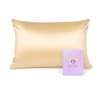 OLESILK Taie Oreiller 100% Soie de murier, Douce Peau Cheveux, 50x70 Or | Ultra-douce, anti-frisottis, réduit frottement. Rafraîchissante, idéale pour les nuits chaudes. Peaux & cheveux sensibles.