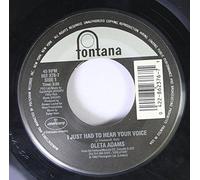 Oleta Adams 45 RPM I just had to hear your voice / Get here