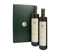 Oleum Comitis - Huile d'Olive Extra Vierge 100% Italienne Extraite à Froid - Coffret Cadeau de 2 Bouteilles de 750 ml