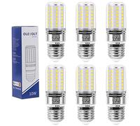 OLEVOLT E27 LED Bulbe Blanc Froid 5000K Ampoules Maïs LED E27 1200LM 10W Équivalent Halogène 80W Non Dimmable Ampoules à E27 Vis Edison Sans Scintillement Large Faisceaux 360°Lot de 6