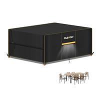 OLEVOLT Housse Salon de Jardin Exterieur Housse Table de Jardin Imperméable | Bâche de Protection pour Chaise Meubles Étanche Imperméable 420D Oxford Housse pour Table et Chaises de Jardin 200x100x74cm