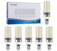 OLEVOLT LED E14 Ampoules 12W Blanc Naturel 4000K E14 Ampoule Maïs LED 1400LM Équivalent Halogène 100W, Non Dimmable Ampoules à E14 Vis Edison Sans Scintillement Large Faisceaux 360° Lot de 6