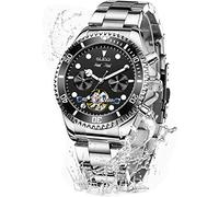OLEVS Automatic Watches for Men Self Winding Classic Designer Tourbillon Stainless Steel Waterproof Luminous Male Wrist Watches