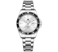 OLEVS Montre à quartz pour femme avec bracelet en acier et date | Le cadran apporte de la couleur aux vêtements sobres, bracelet en acier et affichage de la date pour le travail