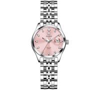 OLEVS Montre à quartz pour femme avec bracelet en acier et date | Le cadran apporte de la couleur aux vêtements sobres, bracelet en acier et affichage de la date pour le travail
