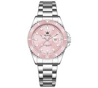 OLEVS Montre à quartz pour femme avec bracelet en acier et date | Le cadran apporte de la couleur aux vêtements sobres, bracelet en acier et affichage de la date pour le travail