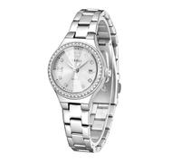 OLEVS Montre analogique à quartz pour femme - En acier inoxydable - Étanche - Lumineuse - Deux tons