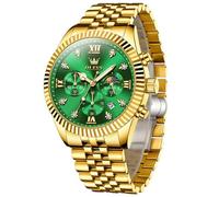 OLEVS Montre-bracelet en acier inoxydable pour homme - Étanche - Moderne - Grande montre pour homme - Avec date - Analogique - Chiffres lumineux - Avec bracelet en métal - Cadeau pour homme, Cadran