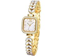 OLEVS Montre classique argentée tendance pour homme - Deux tons - En acier inoxydable - Style décontracté - Montre bracelet calendrier étanche - Bleu blanc noir - Cadran date, doré/blanc, Classique