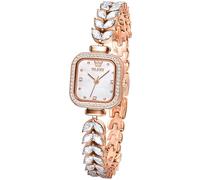 OLEVS Montre squelette automatique de luxe pour homme avec grand cadran, calendrier multi-calendrier, en acier inoxydable, étanche et lumineuse, rose/blanc, Classique