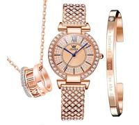OLEVS Montres Nouveau Sable mouvant Cadran Sera Fluide Cadeau pour, Montre Collier Bracelet Set de 3 pièces Maman Femme