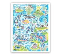 Olf Art & Affiches Affiche Guadeloupe 30x40 cm - Poster Décoration Murale - Reproduction Peinture Originale - Impression France Papier PEFC