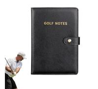olf PU Scorebook - Carnet de notes de cours de plusieurs pages | Suivi de cartes de score de cadeau de golf Premium pour joueurs, enregistrement des statistiques de performance