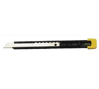 Olfa Cutter Type S – lame sécable 9 mm – acier inoxydable noir et jaune