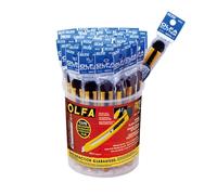 Olfa Lot De 40 Cutters Spc-1 Corps Abs Lame 9mm Noir Jaune