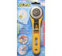 Olfa Cutter rotatif RTY-2/G ambidextre - lame 45 mm - corps ABS spécial tissu
