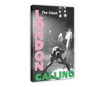 OLFCESPP Poster sur toile The Clash London Calling - Décoration pour chambre à coucher, bureau, chambre - 50 x 75 cm