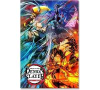 OLFTR Diamond Painting Kits,Demon Slayer Diamond Painting Complet,Diamond Art Dessin Animé ,Painting Diamant Pour La Décoration Murale De La Maison 40x60CM