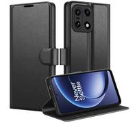 Olgary Coque pour Oneplus 15 Housse, Premium PU Fermeture Magnétique Folio Housse avec Emplacement Carte Portefeuille Flip Cover avec Support/RFID Blocage Antichoc Protection Case, Noir