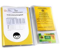 OLGS Lot de 10 pochettes transparentes pour carnet d'examen des enfants en plastique avec compartiment pour passeport de vaccination, carnet d'examen pour bébé et enfant (vierges)