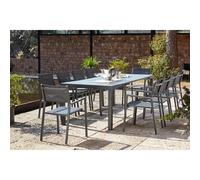 Salon de jardin extensible en alu 10 personnes OLAHO CONCEPT USINE Gris
